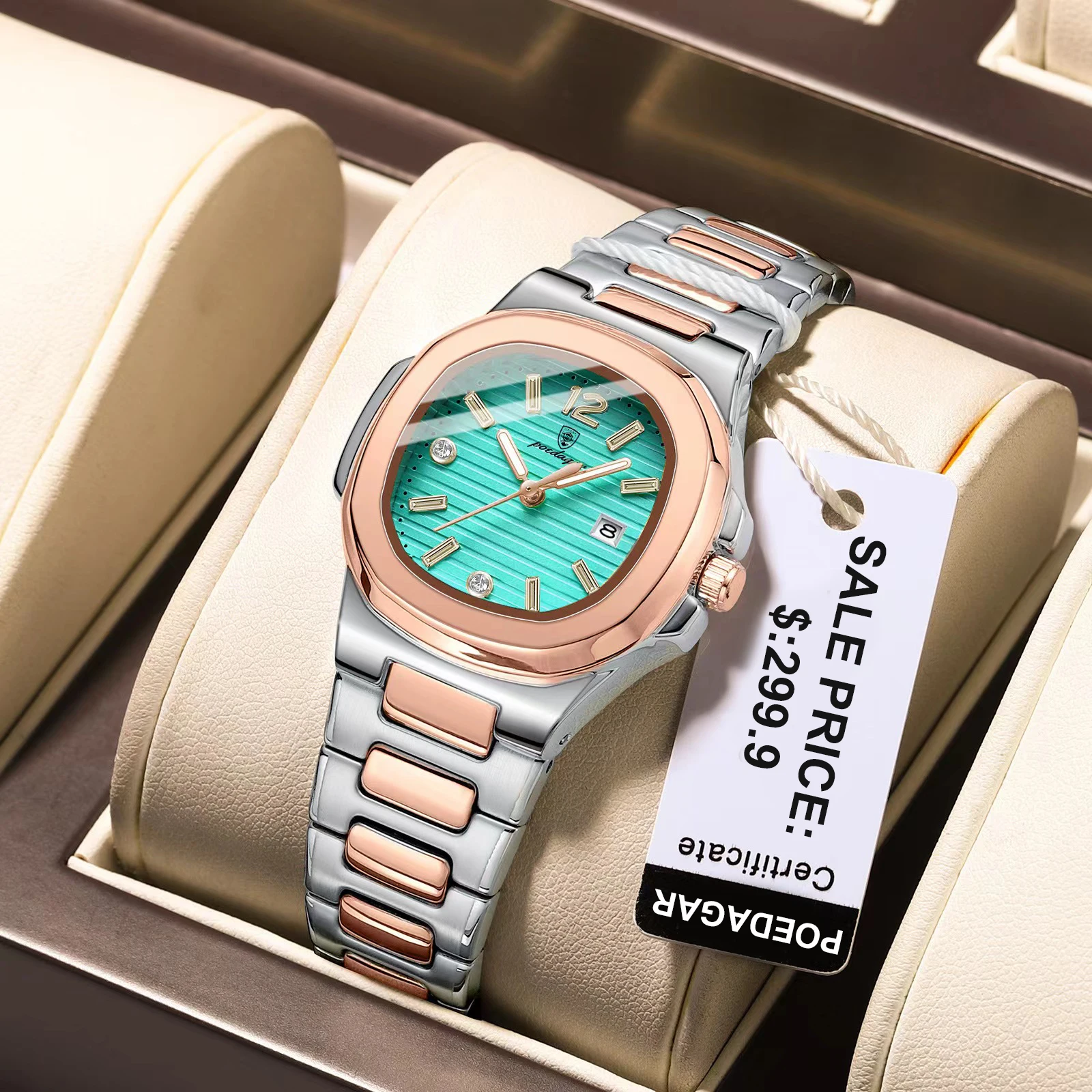 Top Trends: POEDAGAR Luxury Watch For Woman Square Ladies Quartz Watch Luminous Waterproof Date Women&#039;s Watches Dress Female Clock Reloj+ box Shoppable Styles