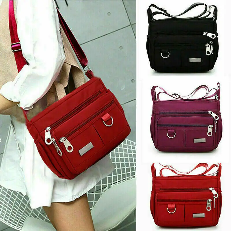 Top Trends: Women Bag Crossbody Messenger Handbag Nylon Waterproof Oxford Cloth Lady Shoulder Bag Business Receipt Wallet Multifunctional Shoppable Styles