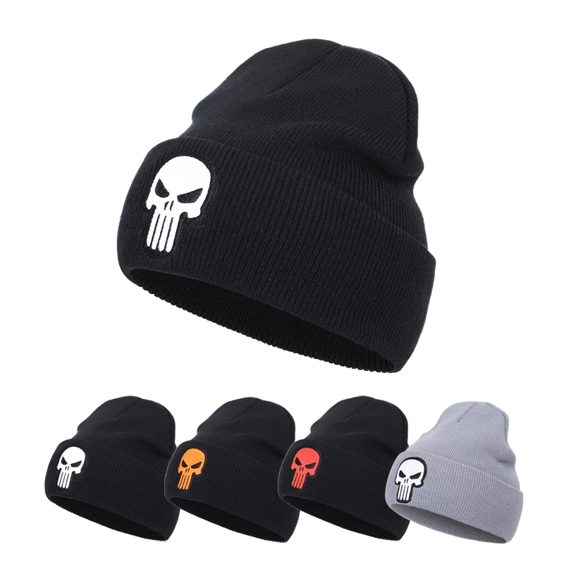 Top Trends: Beanies Hat Unisex Hat Keep Warm Skull Pattern Set Head Cap Winter Hat Casual Beanies Hip-hop Knitted Winter Hat Ski Beanie Hat Shoppable Styles