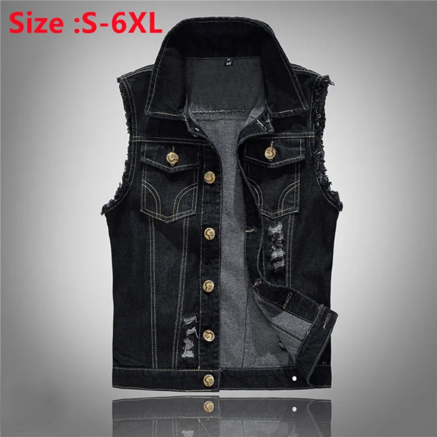 Top Trends: 2024 Men's Fashion Jeans Sleeveless Jacket Vest Male Black Blue Denim Jeans Vest Man Cowboy Outdoors Waistcoat Mens Jacket Vest Shoppable Styles