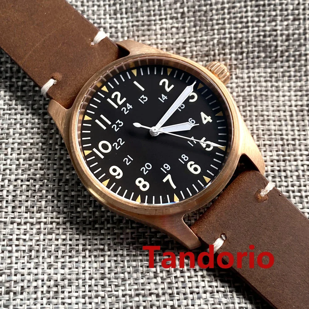 Top Trends: Tandorio NH35A PT5000 Solid Full Cusn8 Bronze 200m Waterproof 39mm Automatic Men Watch Sapphire Crystal Date C3 Luminous Marks Shoppable Styles