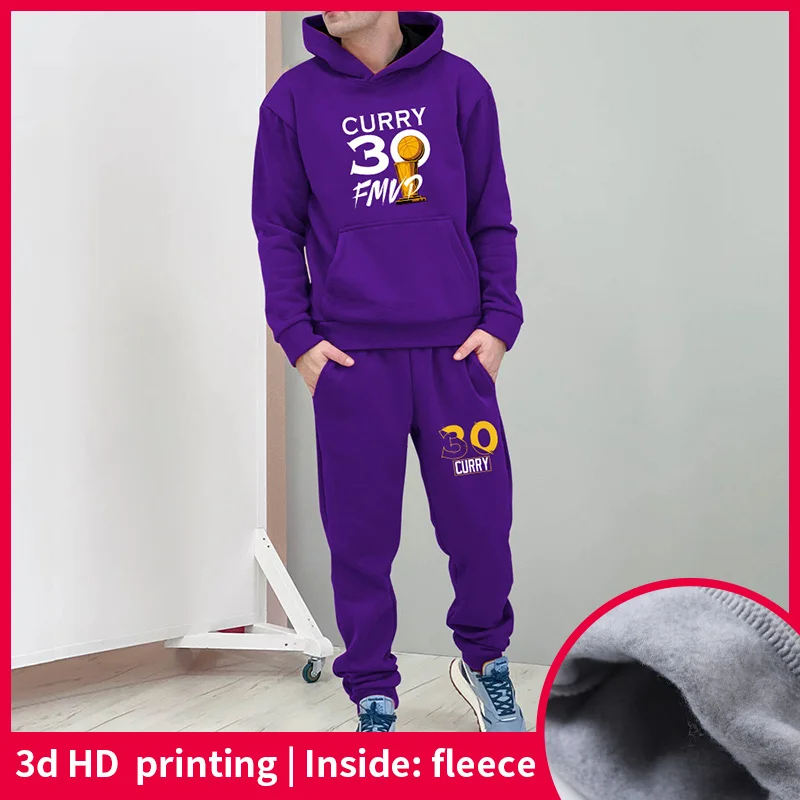 Top Trends: Golden State Warriors Hoodie Set Men Fashion 2-Piece Woman Spring Autumn Casual Personality Pullover Basketball Sportswear 6xl Shoppable Styles