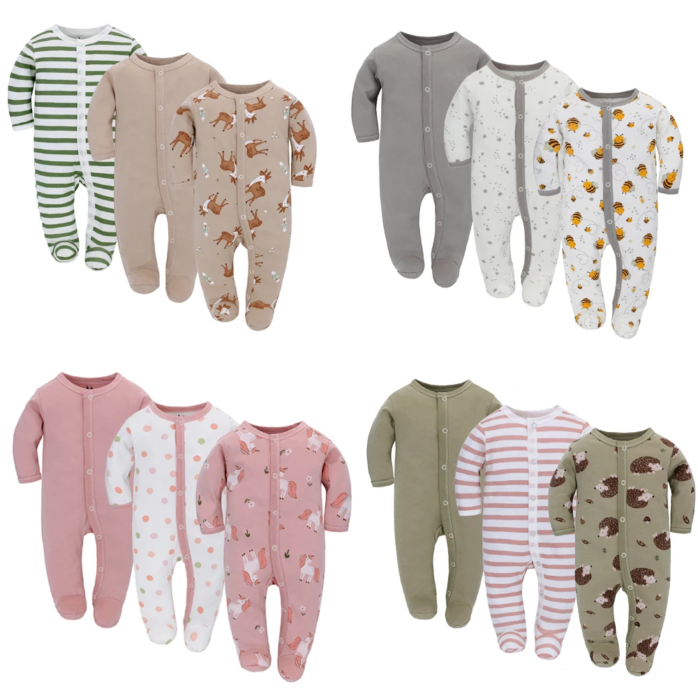 Top Trends: 3pc Baby Rompers Newborn Baby Girl Clothes Full Sleeve Baby Boy Clothes Roupas De Bebe Cotton Outwear Spring Fall Pajamas Shoppable Styles