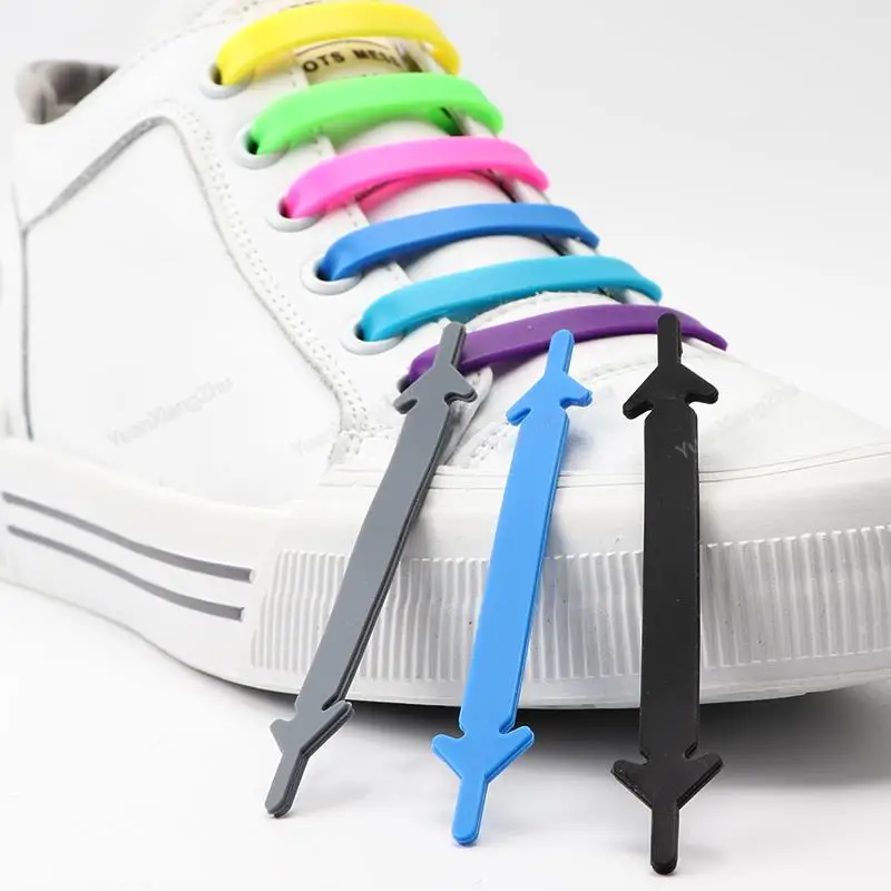 Top Trends: 12Pcs Silicone Shoelaces For Shoes Elastic Laces Sneakers No Tie Shoe Laces Kids Adult Rubber Shoelace One Size Fits All Shoes Shoppable Styles