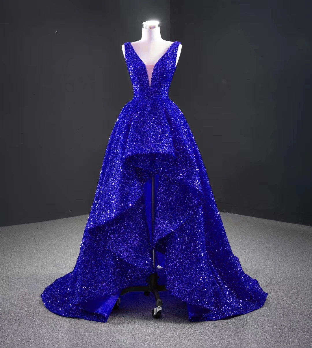 Top Trends: Royal Blue Sequins Evening Gowns For Women Elegant Gown Dresses Long Luxury 2022 Party Dress Emerald Green Wedding Dubai Shoppable Styles