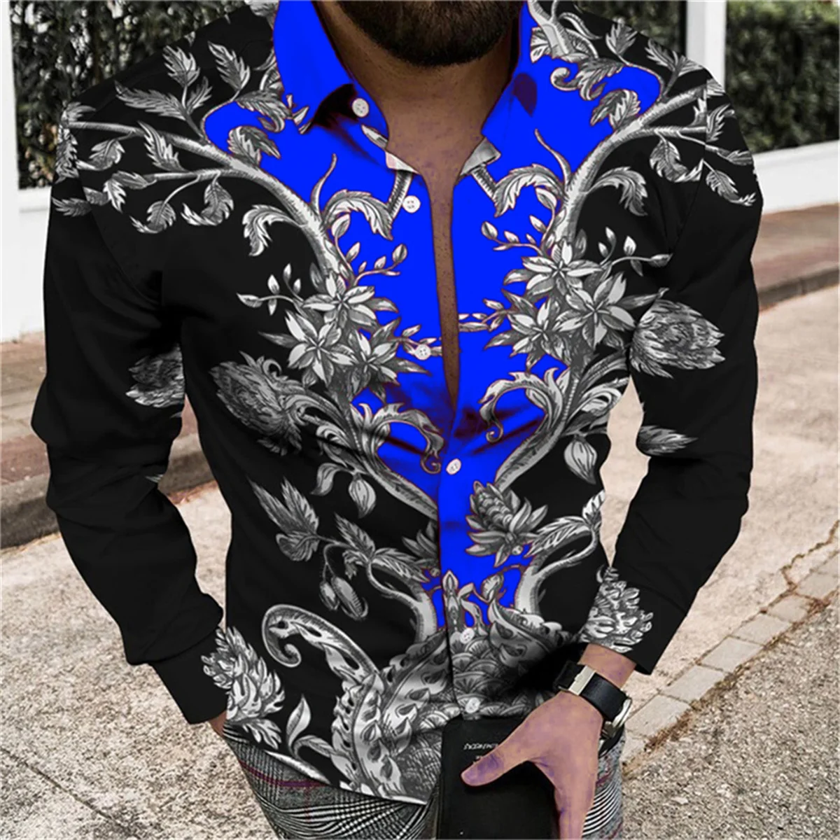 Top Trends: Spring / Summer Fashion Men's High Quality Top Long Sleeve Printed Shirt Designer Party Outdoor Luxury Comfortable Soft Top New Shoppable Styles