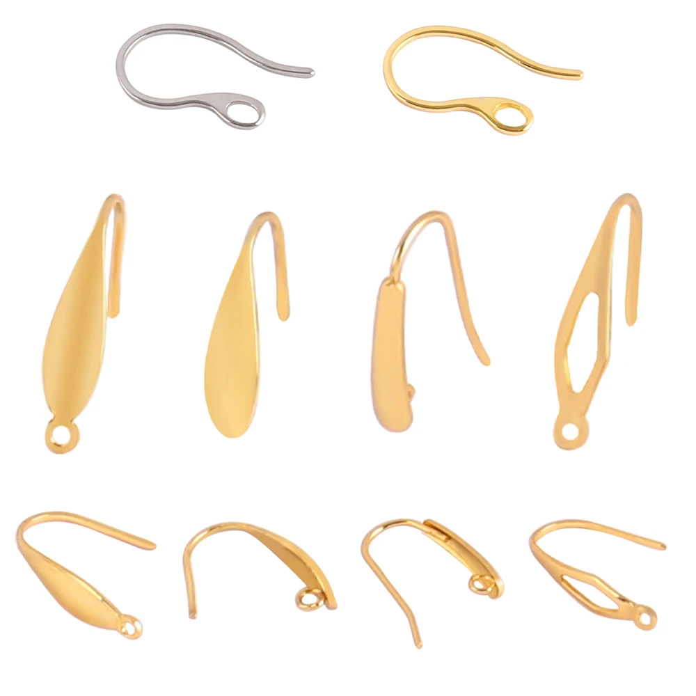 Top Trends: 20pcs Stainless Steel Ear Hook Findings DIY Clasps Hooks Earwire Jewelry For Making Earring Supplies Accessories Shoppable Styles