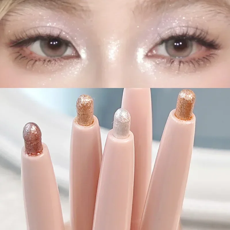 Top Trends: Shimmer Eye Shadow Pencil Smooth Long Lasting Waterproof Diamond Champagne Gold Matte White Brighten Highlighter Silkworm Pen Shoppable Styles