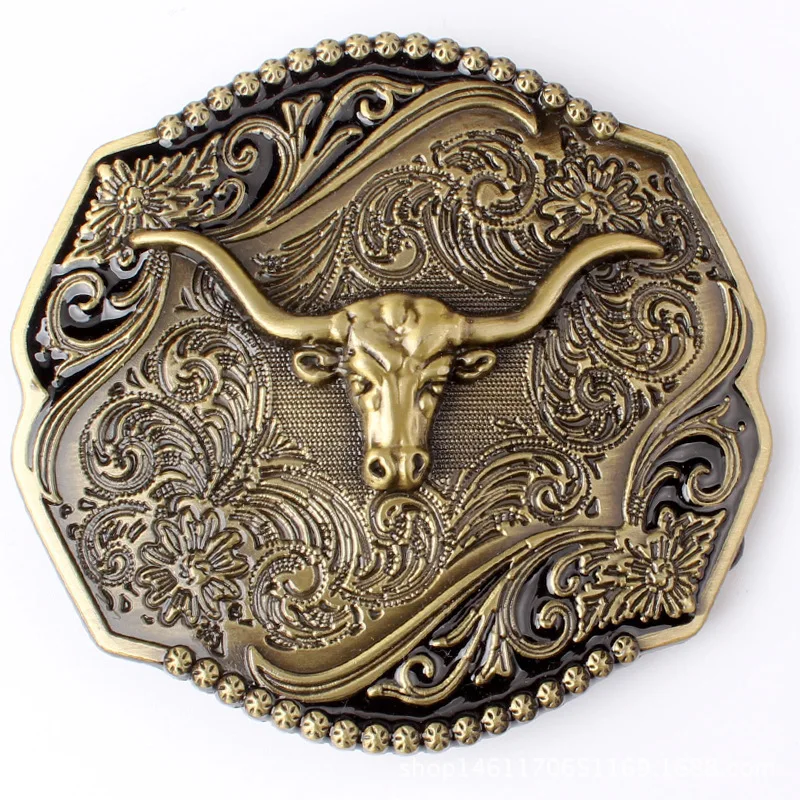 Top Trends: Golden Bull Head Belt Buckle Handmade Homemade Belt Accessories Waistband DIY Western Cowboy Rock Style K53 Shoppable Styles