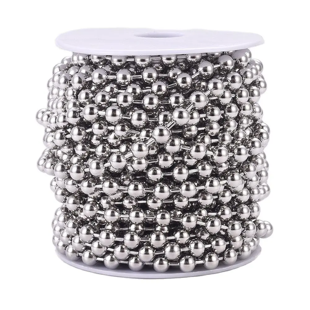 Top Trends: 10m / roll 1.5mm 2mm 2.5mm 3mm 4mm 5mm 6mm Stainless Steel Bead Ball Chains For DIY Keychain Necklace Jewelry Making Accessories Shoppable Styles