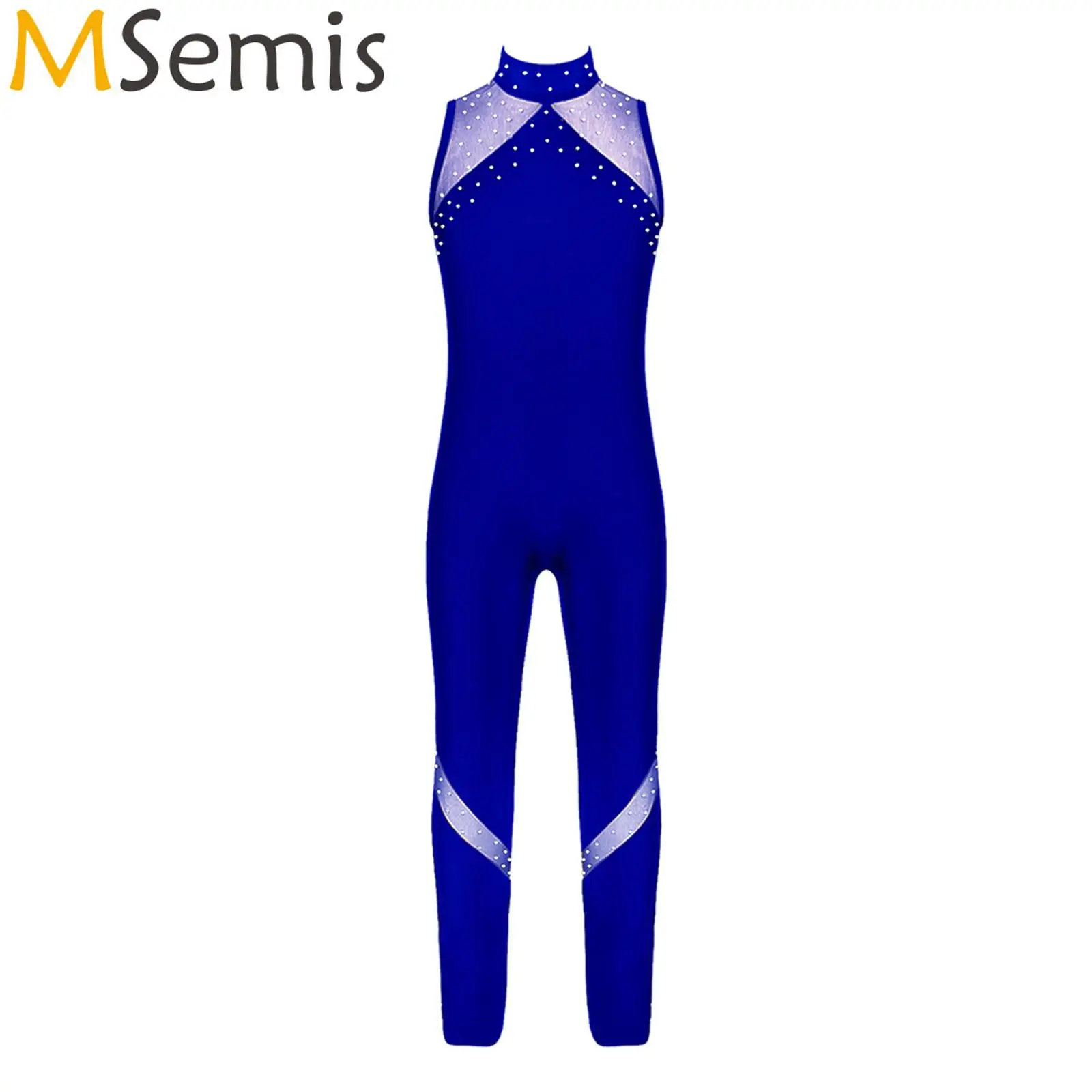 Top Trends: Gymnastics Leotard Ballet Dance Jumpsuit For Kids Girls Long Sleeve Round Collar Shiny Rhinestone Figure Skating Dance Costume Shoppable Styles