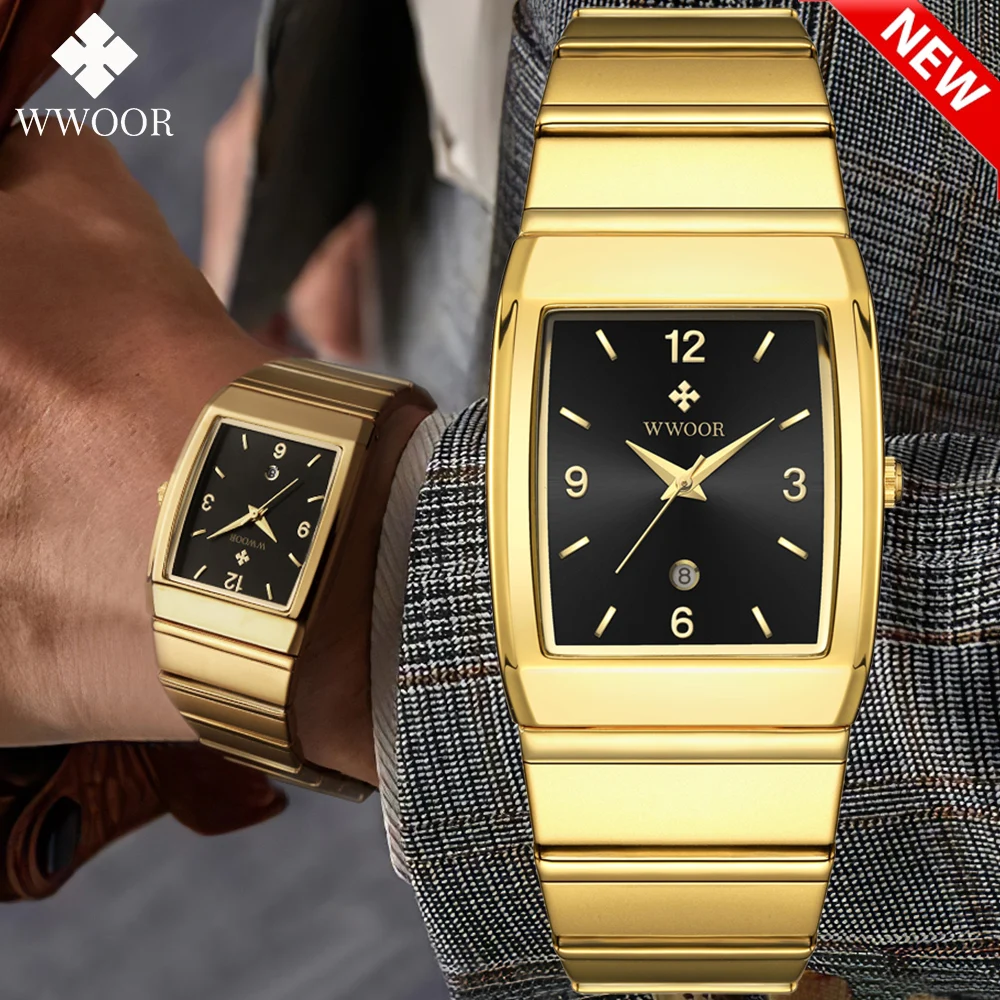 Top Trends: WWOOR New Luxury Watch For Men Business Quartz Wristwatch Men Gold Watch Waterproof Stainless Steel Male Clock Relogio Masculino Shoppable Styles