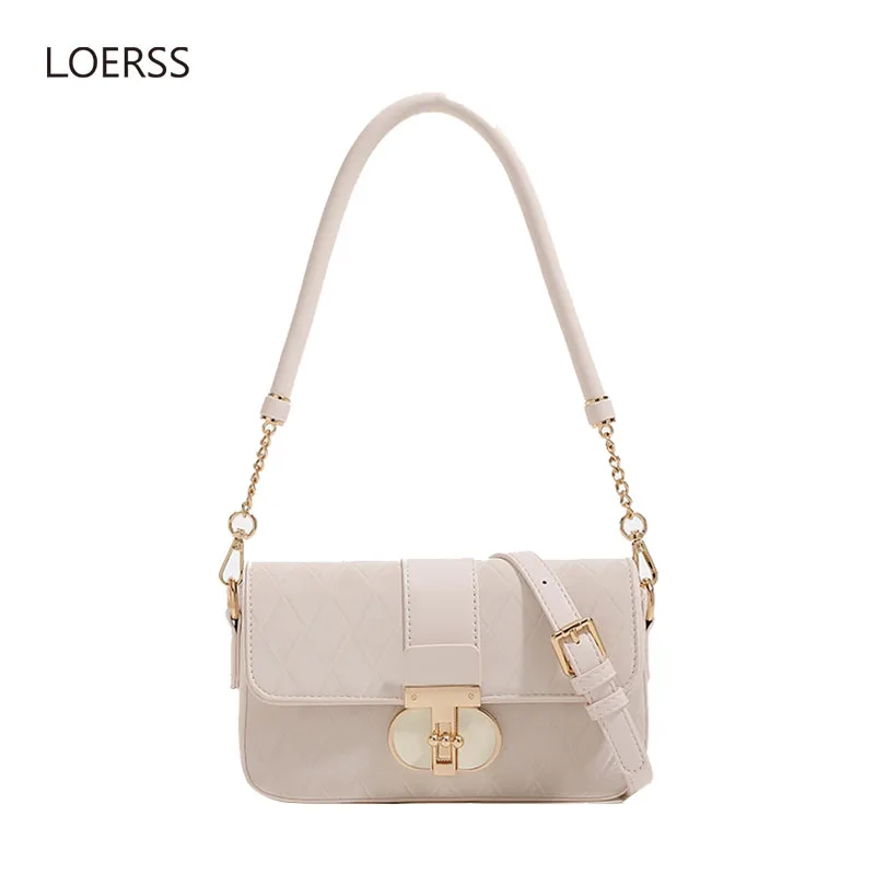 Top Trends: LOERSS Fashion French Underarm Bag For Women Chain Large Capacity Handbags Advanced Texture Messenger Bags Commute Shopping Bags Shoppable Styles