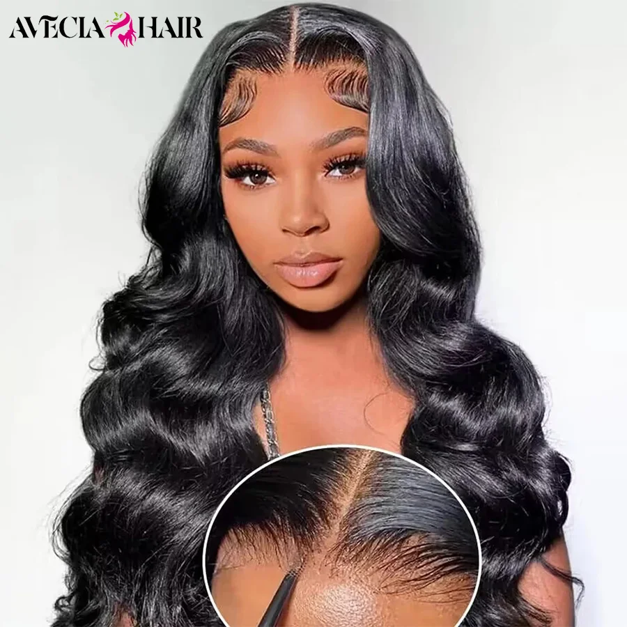 Top Trends: 22 24 Inch Glueless Wear And Go Human Human Wigs For Women Prelucked Body Wave Closure Wig Pre Cut HD Transparent Lace Wigs Shoppable Styles