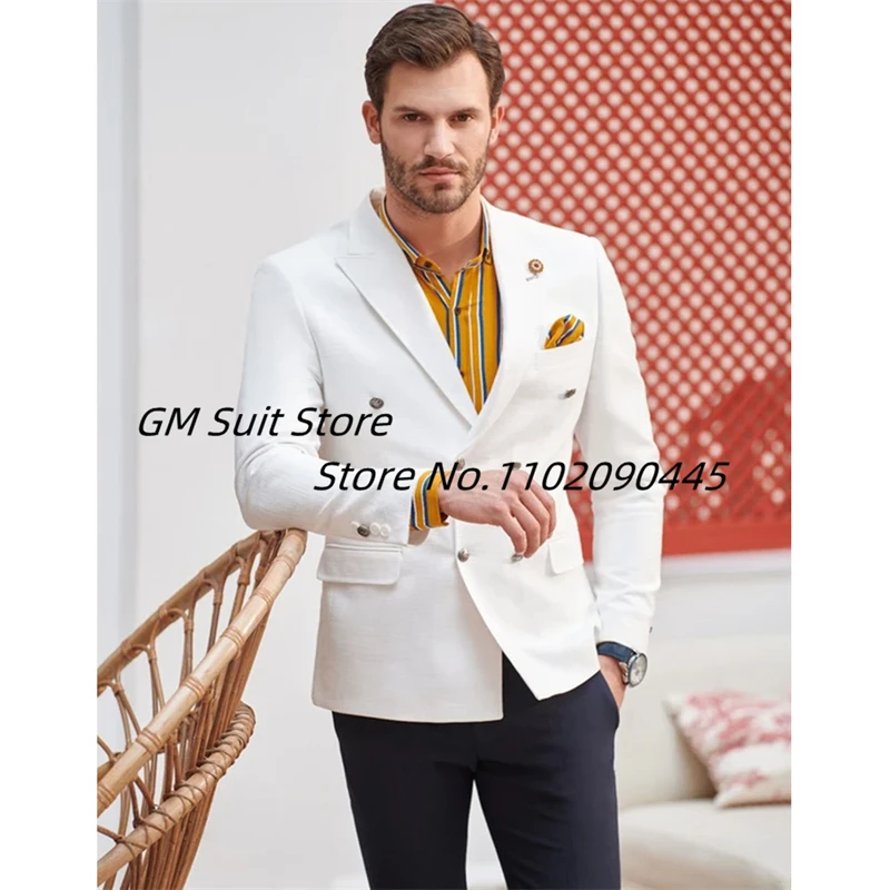 Top Trends: Mens 2 Piece Suit Double Breasted Peaked Lapel Casual Blazer Pants Vest Wedding Dress Tuxedo Shoppable Styles