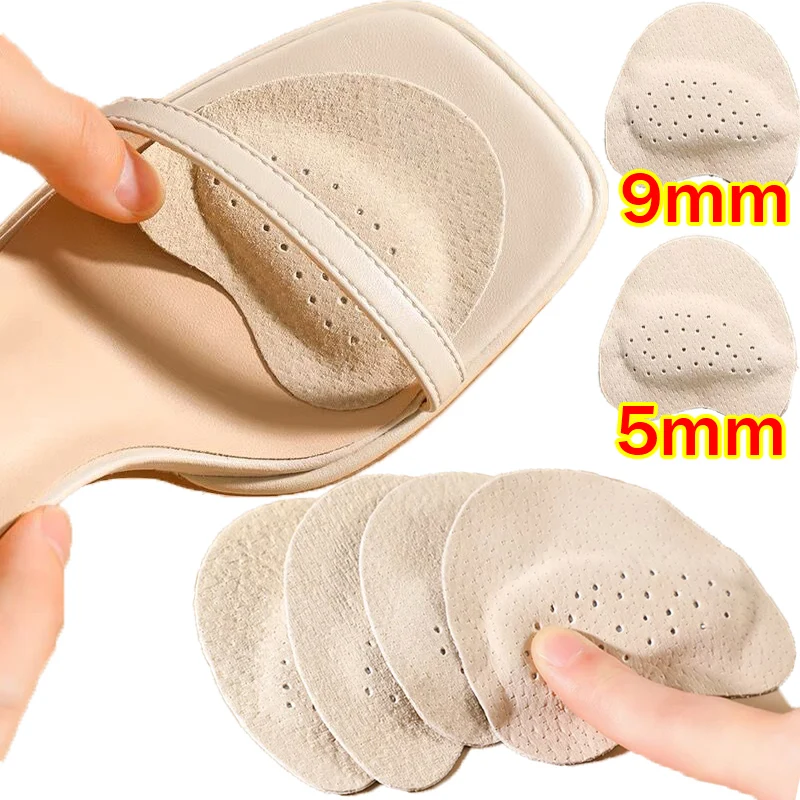 Top Trends: 2pcs Leather Forefoot Pads For Women High Heels Anti-slip Foot Care Shoe Pads Stickers Pain Relief Insert Insoles Toe Cushions Shoppable Styles