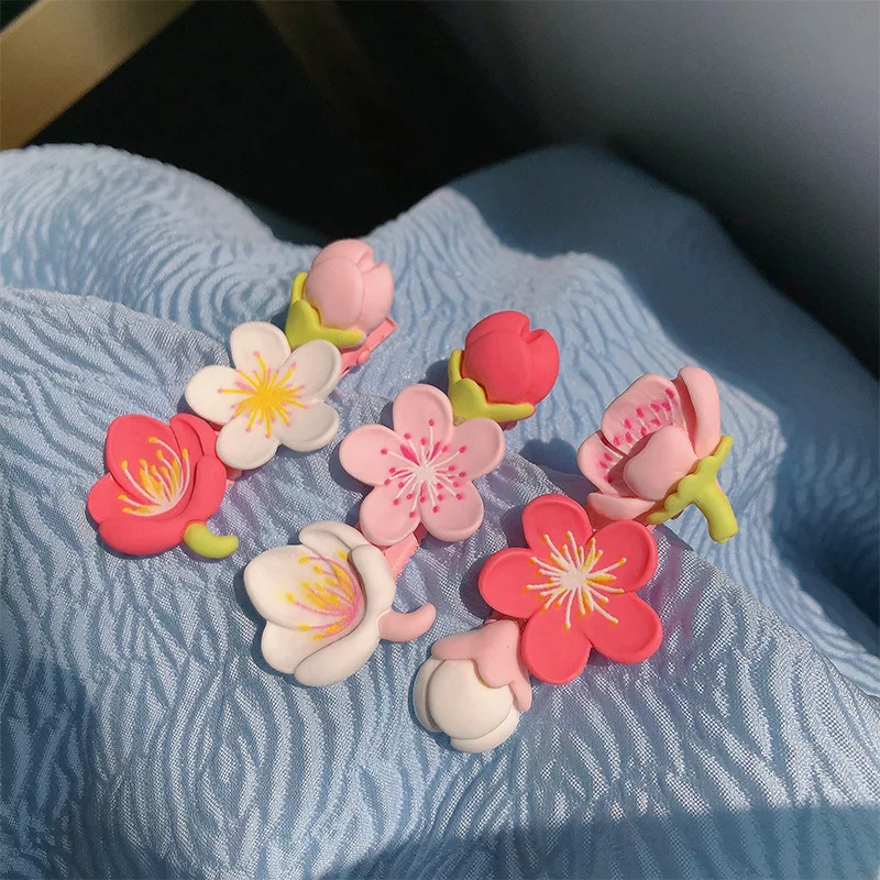 Top Trends: Cute Pink Sakura Hairpins For Women Girls Sweet Side Hair Clips Korea New Bangs Barrettes Hair Accessories Shoppable Styles - Image 2