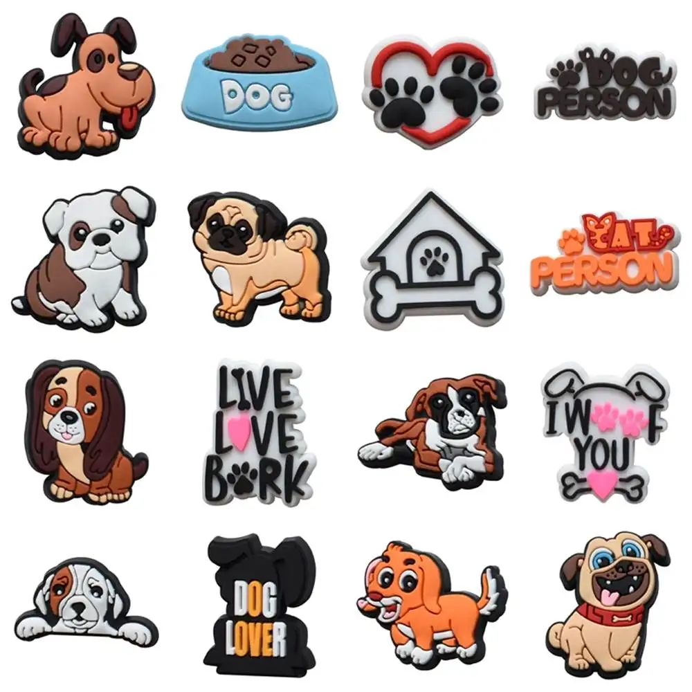 Top Trends: Hot Sale 1pcs PVC Shoe Charms For Crocs Accessories Dog Badge Women Sandals Buckle Kids Pins Men Decoration Jeans Party Favors Shoppable Styles