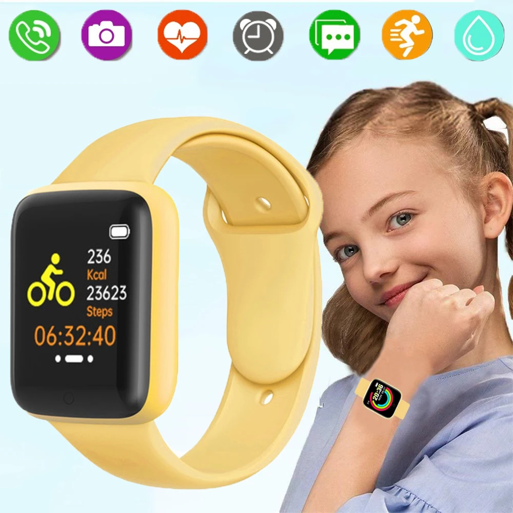 Top Trends: Silicone Children Smart Watch Kids Smartwatch For Girls Boys Fitness Tracker Digital Clock Waterproof Sport Child Watches Reloj Shoppable Styles