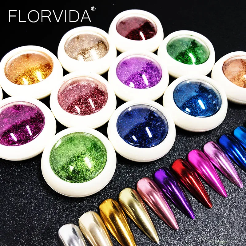 Top Trends: Nail Art Magic Mirror Powder Laser Charm Pigment Glitter Holographic Chrome Dust Rub On Nails Sparkly Decorations For Manicure Shoppable Styles