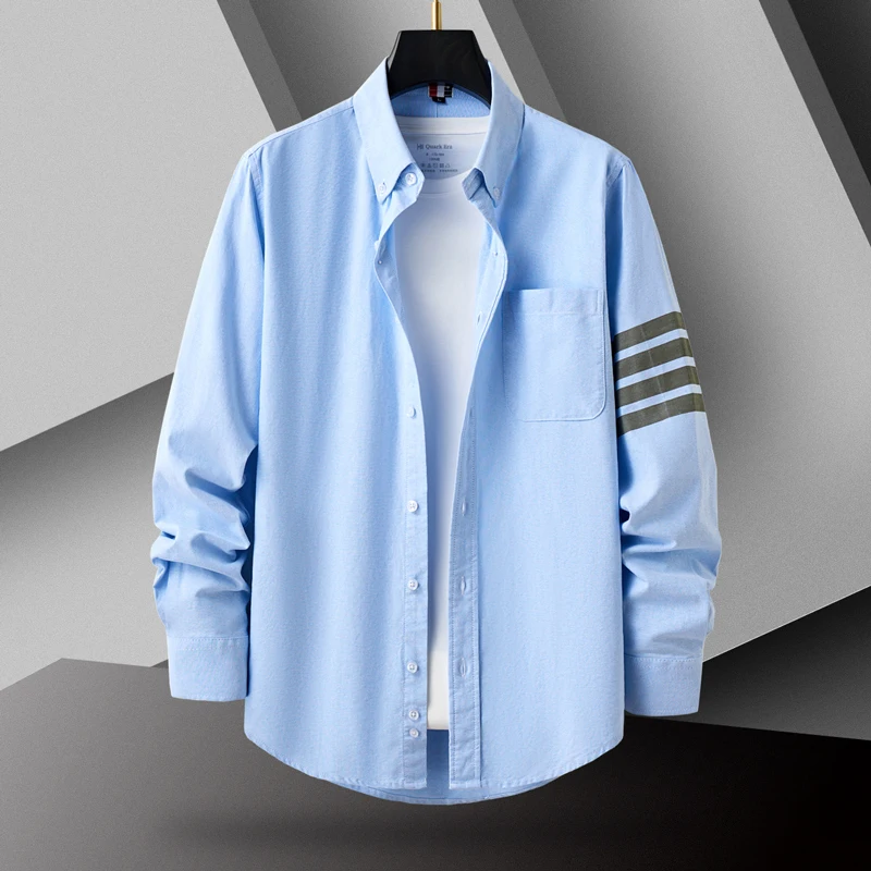 Top Trends: 2023 Brand Clothing Male Spring High Quality Long Sleeve Shirts / Men&#039;s Slim Fit Lapel Leisure Shirts / Fashion Tops Plus Size M-8XL Shoppable Styles