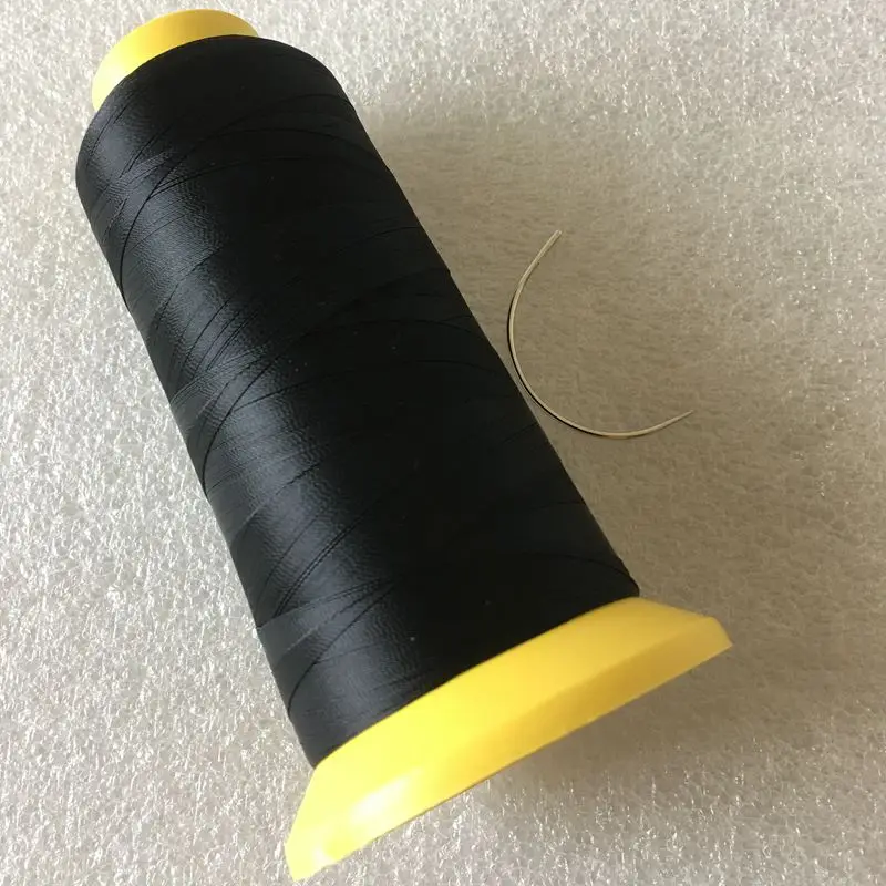 Top Trends: 1 Roll 1500m In Length Black Polyester Thread Wig Sewing Thread Hair Weaving Thread With Gift 1 Pc 6.5cm C Curved Needle Shoppable Styles - Image 6