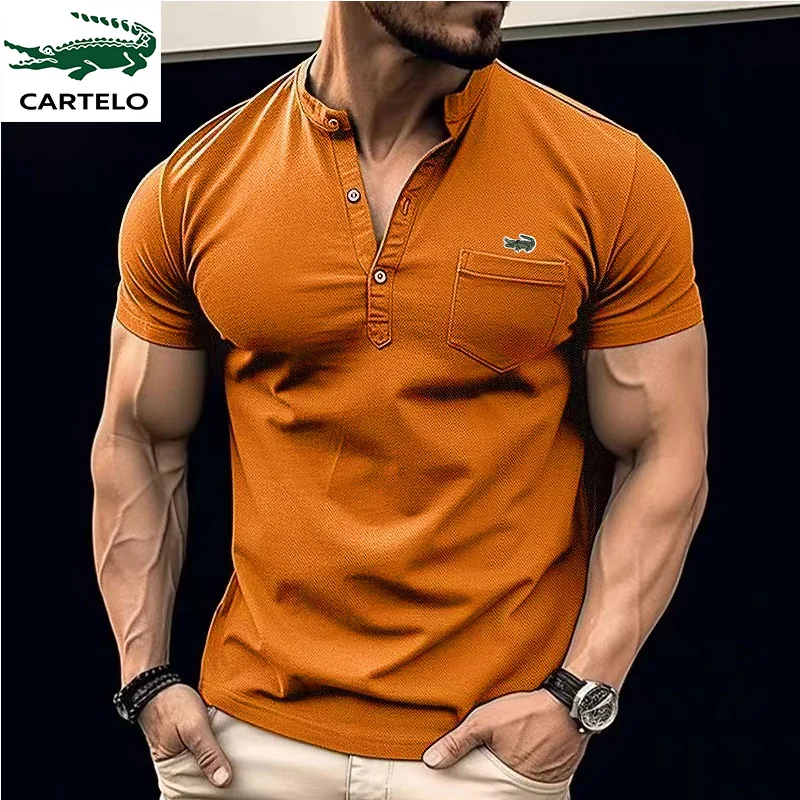 Top Trends: High Quality Men&#039;s Polo Shirt Spring Summer Henry Collar Shirt New Design Men&#039;s T-shirt Short Sleeve Casual Street Shirt S-3XL Shoppable Styles