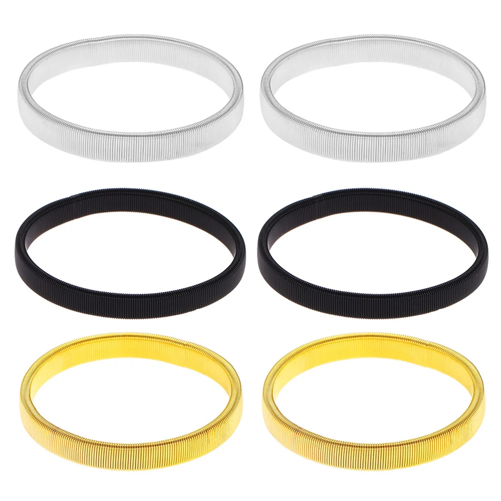 Top Trends: 6 Pcs Metal Bracelet Shirt Cuff Ring Elastic Arm Adjustable Sleeve Armband Shirts Men Bangle Garter Man Shoppable Styles