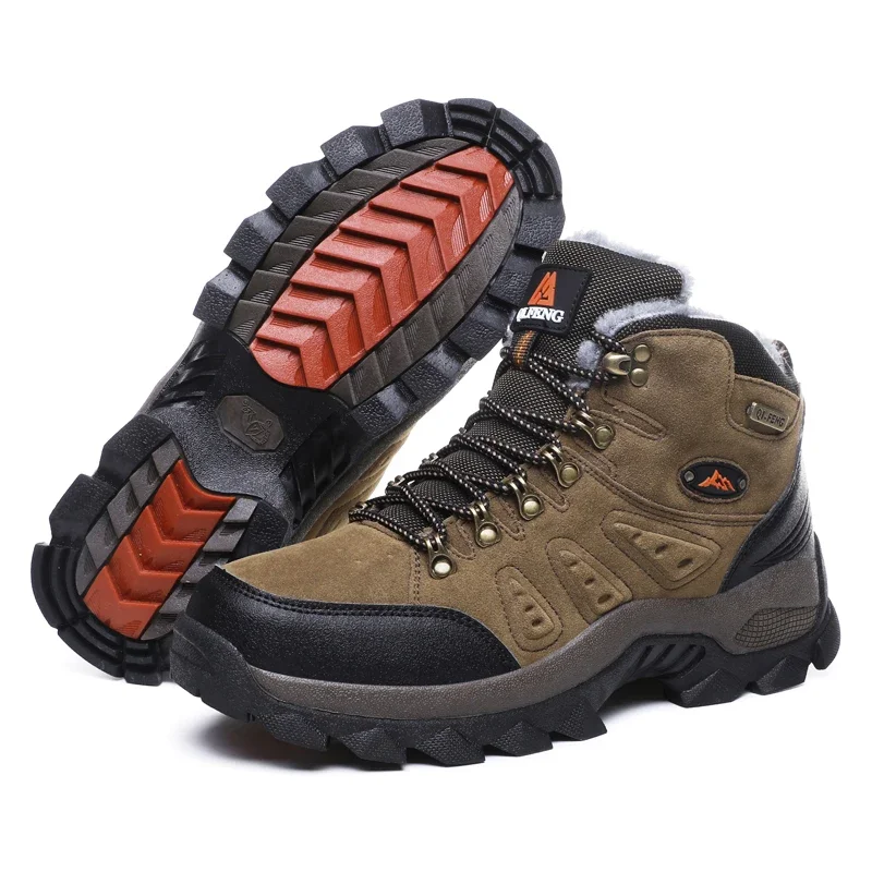 Top Trends: Branded Athletic Shoes For Men Luxury Hiking Men's Boots Outdoor High Top Platform Boots Mens Non-slip Wear-resistant Work Boots Shoppable Styles