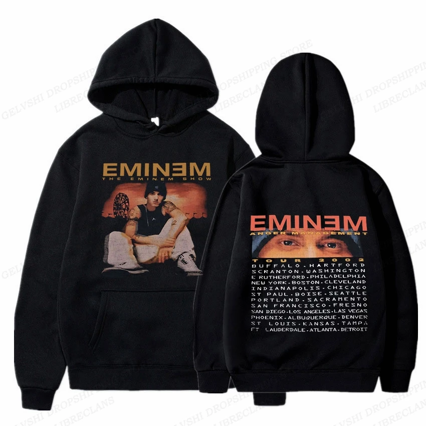 Top Trends: Rapper Eminem Hoodie Men Women Fashion Hoodies Kids Hip Hop Hoodies Sweatshirts Women Sweats Boy Coats Album Tracksuit Rock 2023 Shoppable Styles