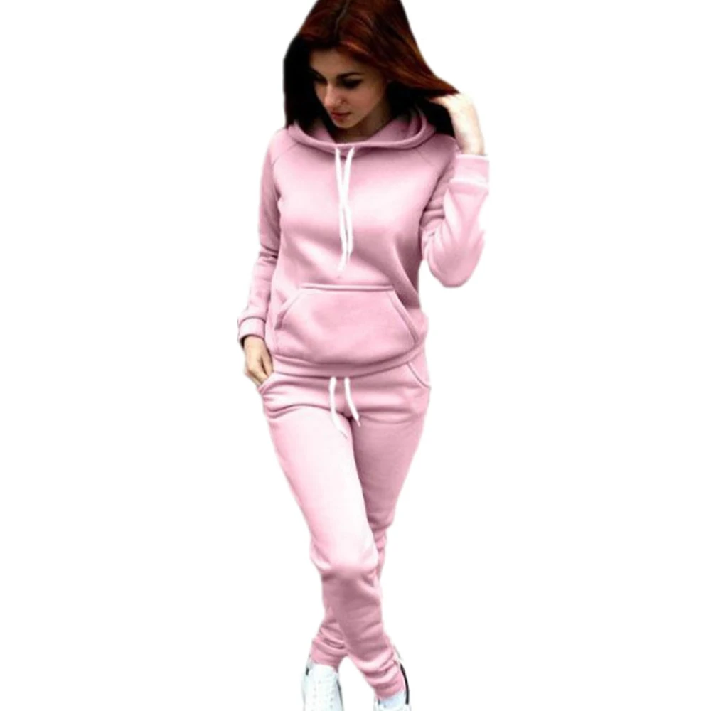 Top Trends: 2023 Women's Hoodie Set Sportswear Solid Color Pullover Hoodie And Sports Pants Set Casual Jogging Sports Set Shoppable Styles - Image 6