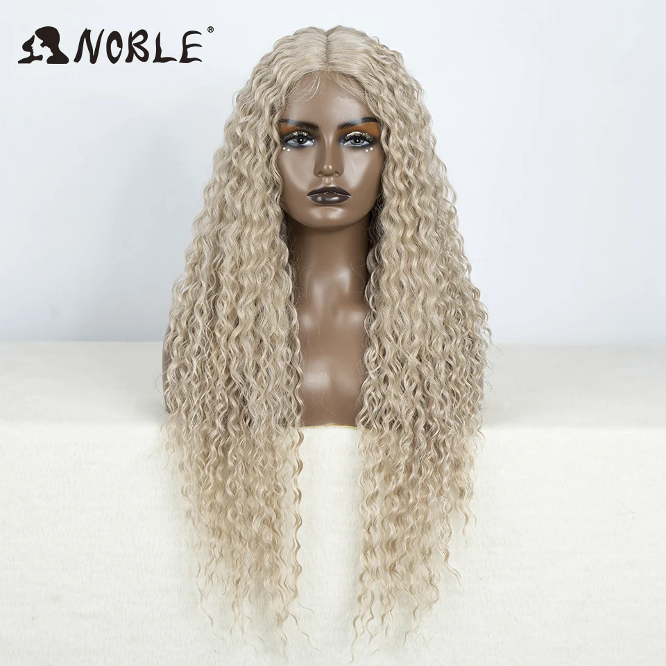 Top Trends: Noble Hair Synthetic Lace Wig Long Wavy Wig 30 Inch Blonde Wigs For Black Women Ombre Blonde Wig Synthetic Lace Wig Shoppable Styles