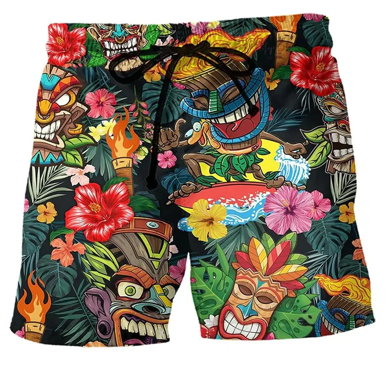 Top Trends: Colorful Graffiti 3D Printed Surfing Board Shorts Cool Summer Street Hip Hop Swim Trunks For Men Kids Vacation Beach Shorts Shoppable Styles