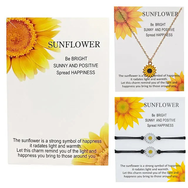 Top Trends: 8x12cm Sunflower Jewelry Packing Cards Necklace Chain Bracelet Card Kraft Paper Cards Display Cardboard For DIY Jewelry Making Shoppable Styles