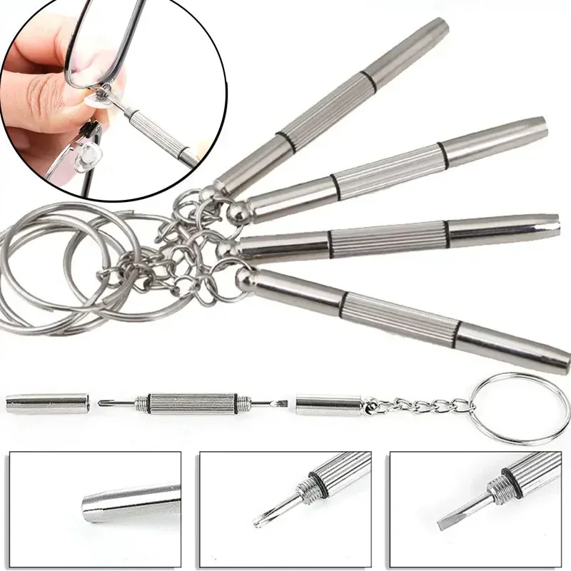 Top Trends: 3 In 1 Eyeglass Screwdrivers Repair Kit With Keychain Watch Repairs Glasses Screwdriver Recision Screw Driver Tools Accessories Shoppable Styles - Image 2