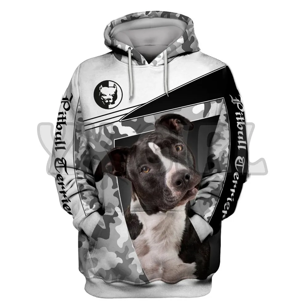 Top Trends: Love Dog Pit Bull Terrier 3D All Over Printed Hoodies Women's For Men Pullovers Street Tracksuit Love Dog Gift Shoppable Styles