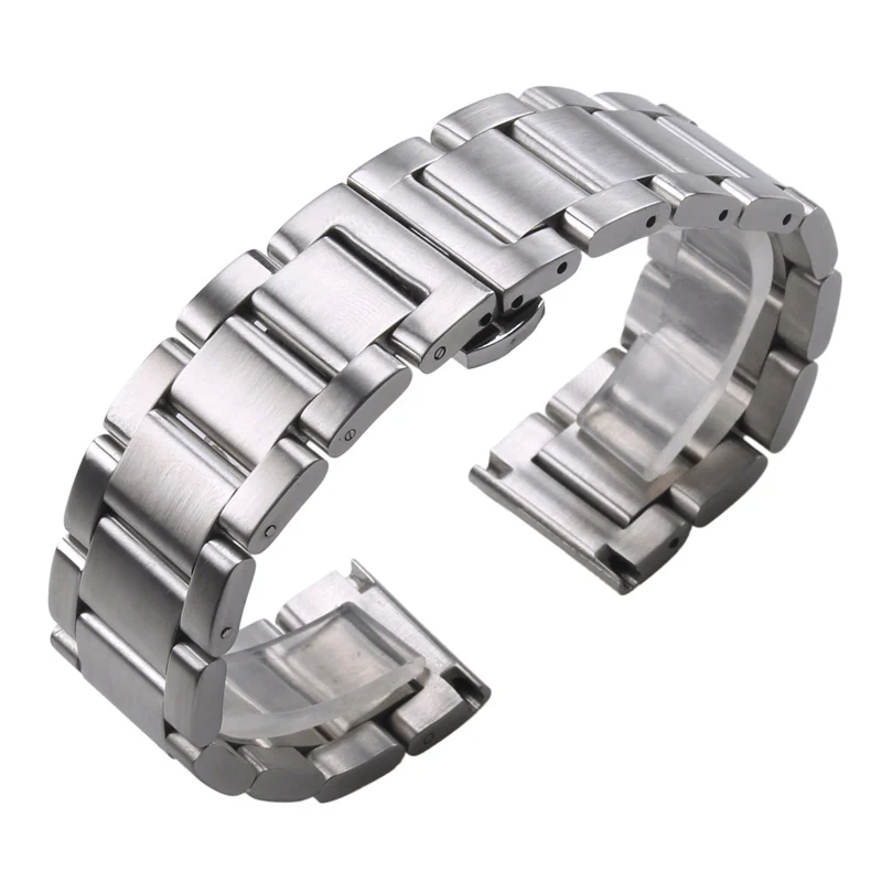 Top Trends: Solid 316L Stainless Steel Watchbands Silver 18mm 20mm 21mm 22mm 23mm 24mm Metal Watch Band Strap Wrist Watches Bracelet Shoppable Styles