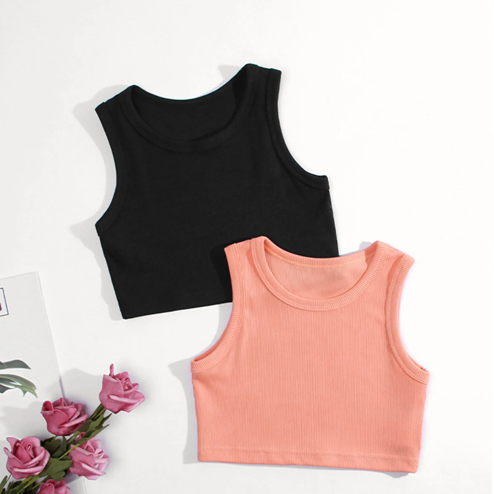 Top Trends: Toddler Kid Girls Tank Tops Racerback Crop Top Sleeveless Sports Casual Solid Dance Top For Ballet Gymnastics Dancewear футболки Shoppable Styles