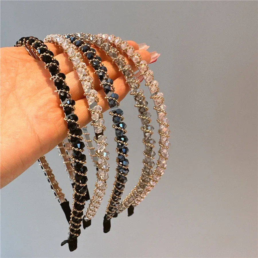 Top Trends: New Good Crystal Bezel Headwear For Women Girls Children Man Headband Hairbands Hoop For Holiday Wedding Party Hair Accessories Shoppable Styles