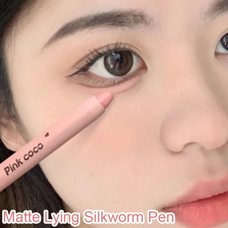 Top Trends: Matte Pink Lying Silkworm Pen Pearlescent Glitter Eyeshadow Eyeliner Waterproof Highlight Stick Brightening Eye Makeup Cosmetics Shoppable Styles