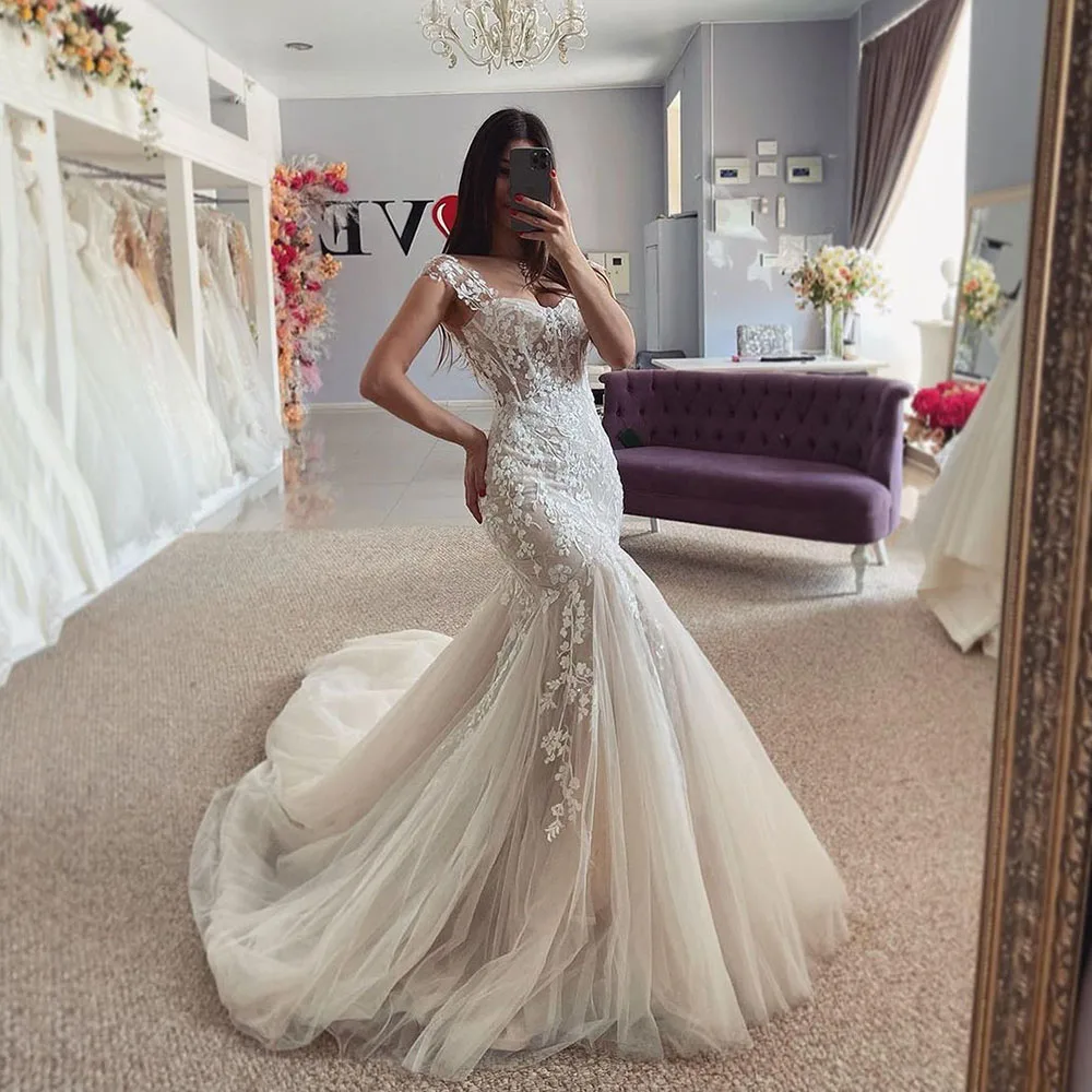 Top Trends: SoDigne Luxury Mermaid Wedding Dresses Boho Lace Appliques Corset Sleeveless Bride Dress For Women Bespoke Tulle Bridal Gowns Shoppable Styles