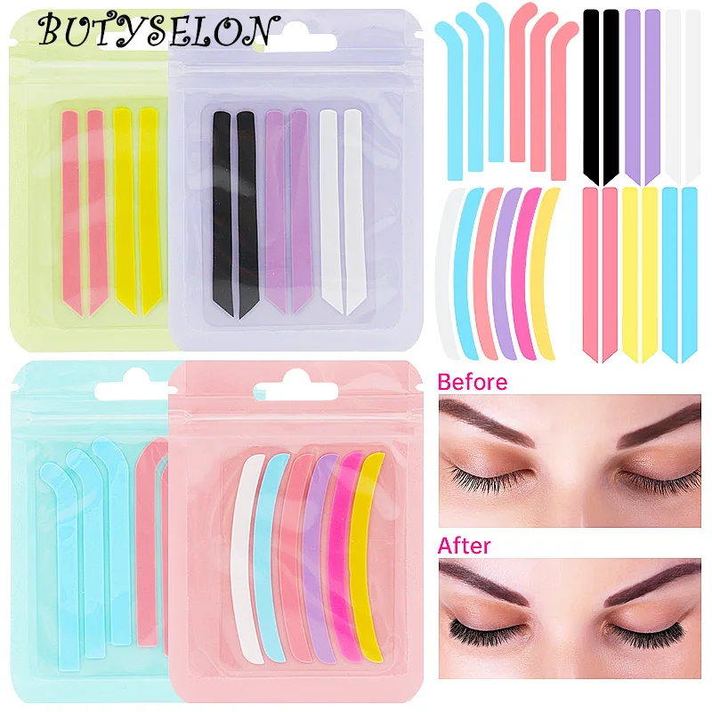 Top Trends: 6pcs Eyelash Lifting Silicone Stripe Reusable Eye Lash Lift Curler Pad Perm Ribbon Eyelashes Extension Supplies Makeup Tools Shoppable Styles