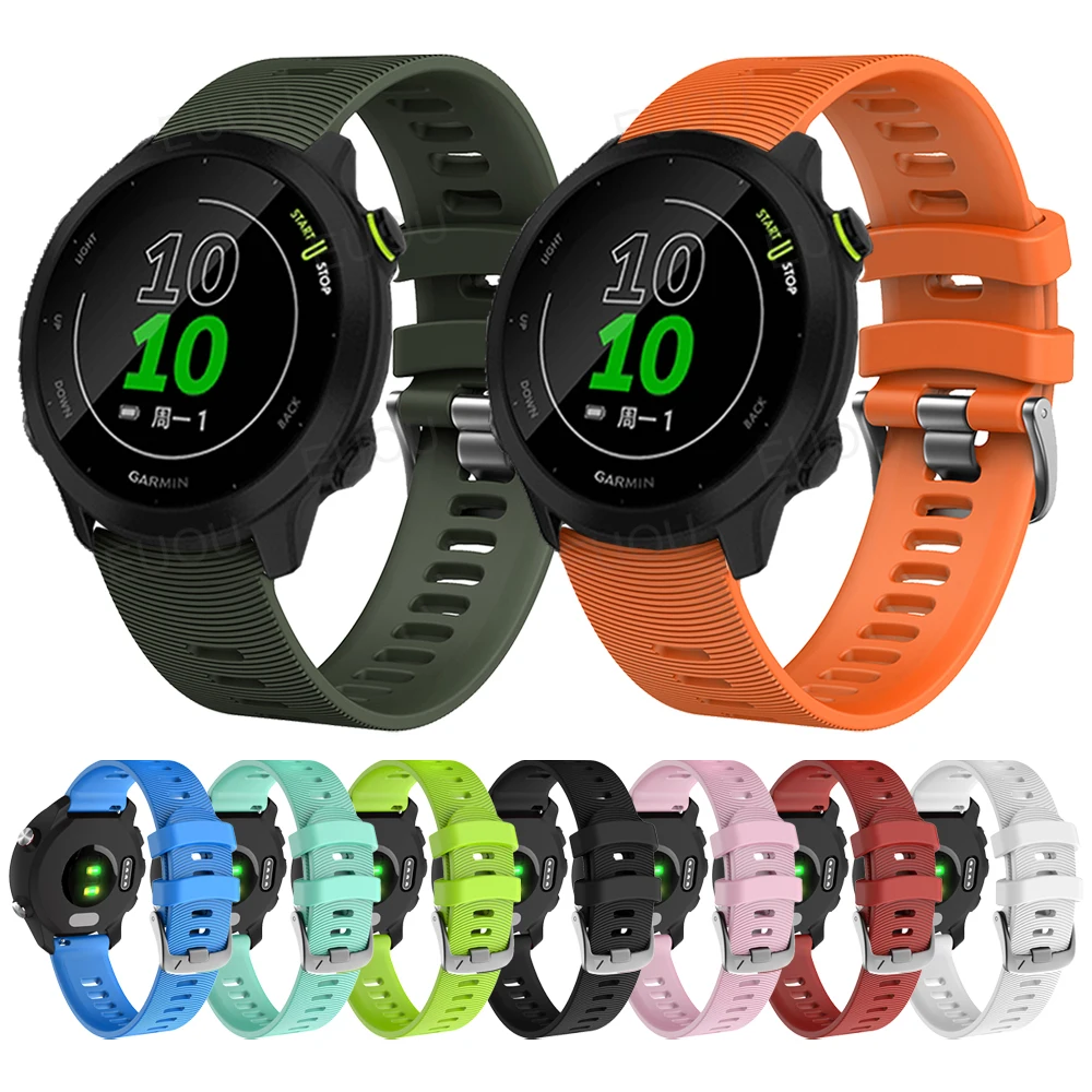 Top Trends: Quick Release 20mm Official Style Sports Silicone Strap For Garmin Forerunner 55 158 Wrist Band 245 245M 645 Bracelet Watchband Shoppable Styles