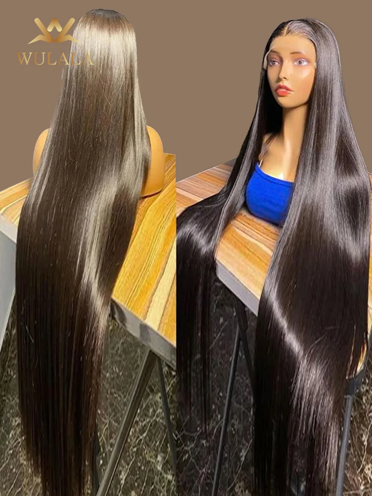 Top Trends: 13x4 13x6 Hd Bone Straight Transparent Human Hair Lace Frontal Wigs 40 Inch Lace Front Wig Brazilian Pre Plucked Wigs For Women Shoppable Styles