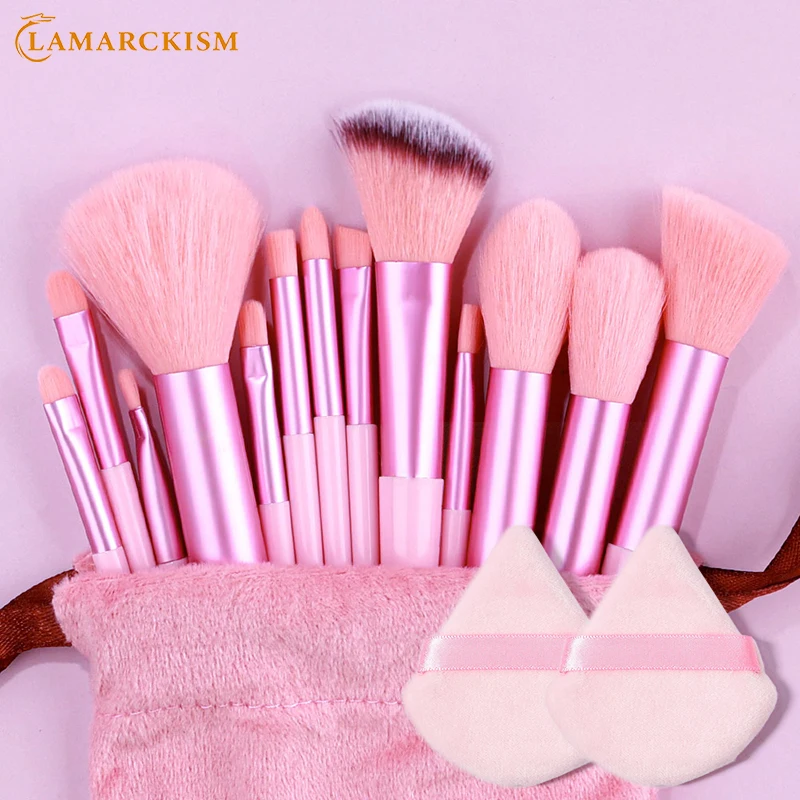 Top Trends: Professional 13PCS Makeup Brushes Set 2 Powder Puff Sponge For Cosmetics Foundation Blush Eyeshadow Blending Brush Beauty Tools Shoppable Styles