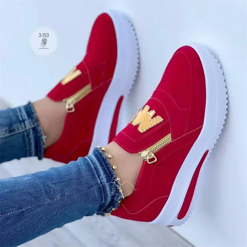 Top Trends: 2023New Womens Casual Sports Shoes M Printed Side Zipper Large Size Vulcanized Shoes Zapatillas Mujer Sapato Plataforma Feminino Shoppable Styles