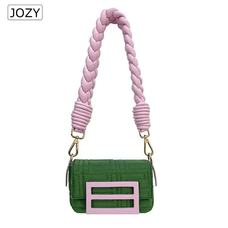 Top Trends: 2023 High Quality Mobile Phone Bag Chain Strip Mini Small Bag Woven Bag Armpit Bag Single Shoulder Messenger Small Square Bag Shoppable Styles - Image 4