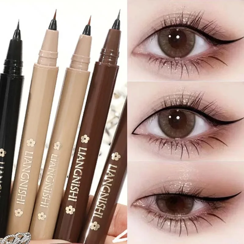 Top Trends: Ultra-fine Liquid Eyeliner Lying Silkworm Pen Matte Brown Gray Eyeliner Highlighter Pencil Smooth Lasting Lower Eyelash Pencil Shoppable Styles