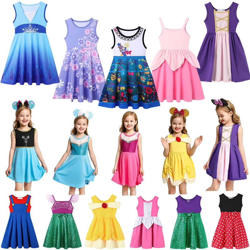 Top Trends: Baby Girls Cotton Princess Dress Spring Summer Korean Style Knee Length Sundress Toddler Kids Girl Dresses Summer 2024 New Shoppable Styles