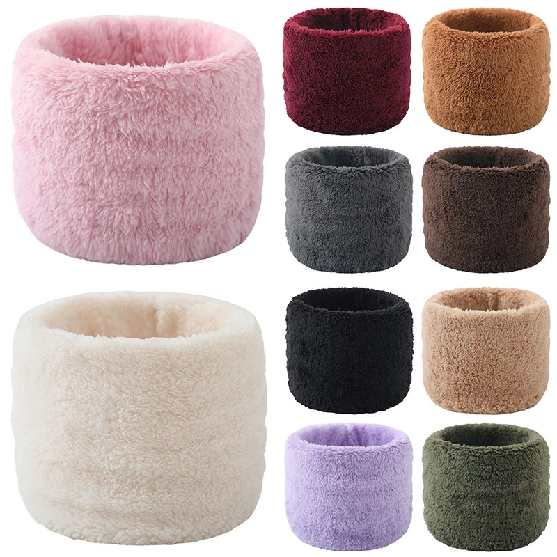 Top Trends: Winter Velvet Snood Thick Scarves Single Circle Plus Fleece Solid Color Scarves Fashion Soft O Ring Neck Collar Warmer Scarf Shoppable Styles